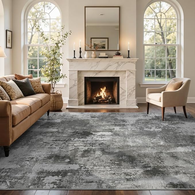 5x7 Ft Area Rugs for Living Room, Soft Non-Slip Washable Rugs Modern Abstract - Image 2