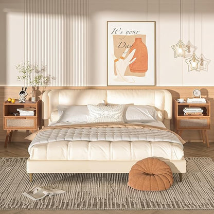 Lerliuo Rattan Nightstand, Side Table - Image 6