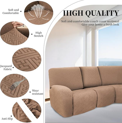100% Waterproof Sectional Recliner Couch Covers - Image 5