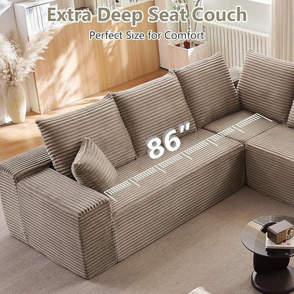 Sectional Cloud Couch for Living Room, Modular Floor Deep-Seat Sofa, Big Comfy - Image 7