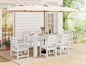 SERWALL Patio Dining Set with 15FT Double Side Umbrella, Outdoor Dining Sets by SERWALL