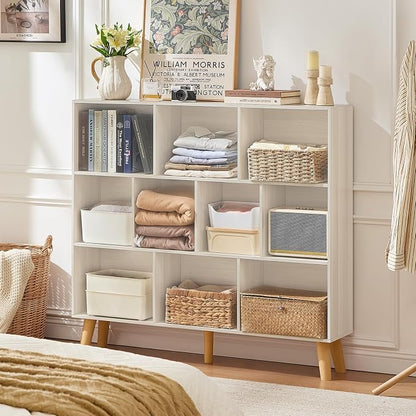 LEYAOYAO 10 Cube Bookshelf, 3 Tier Modern Wide Bookcase - Image 7