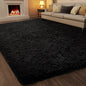 Ophanie 7x10 Black Area Rugs for Living Room, Large Shag Bedroom Carpet by Ophanie