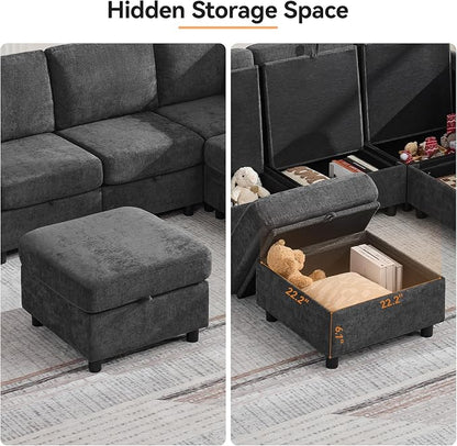 104'' V Shaped Modular Sofa, Sectional Couch - Image 7
