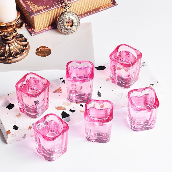 2oz Heavy Base Shot Glasses Sets of 12/Pink Shot Glass Cute For Bar Cart Accessories/Heart Shaped/Square