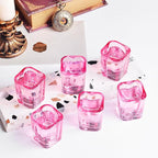 Shot Glasses, 2oz Heavy Base Set of 6 - Pink, Heart Shaped, Square - Cute Bar Cart Accessories