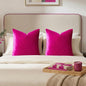 GIGIZAZA Hot Pink Velvet Pillow Covers 26x26 Decorative Pillows Pack of 2 | by GIGIZAZAFocusingonhomedecoration