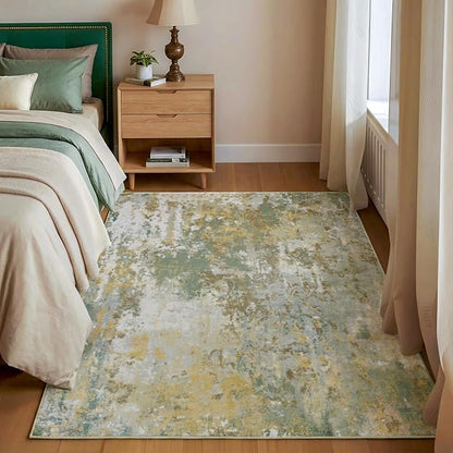 Entryway Rug 3x5 Green Door Mat Indoor Entrance 36x60, Washable Small Throw Rugs - Image 3