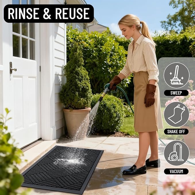 OLANLY Front Door Mat Outside Entrance 71x47, Waterproof Heavy-Duty Doormat | - Image 8