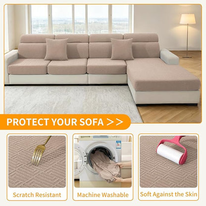 XINEAGE Couch Cushion Covers Seat Cushion Cover Thick Stretch Sofa Slipcovers 3 - Image 6