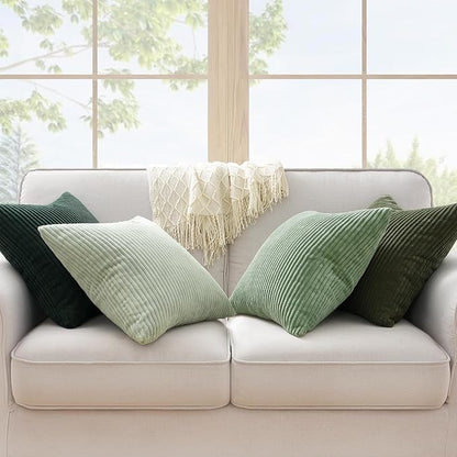 Topfinel Light Green Decorative Throw Pillow Covers Green Series, Winter Fluffy - Image 2