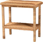 Bali & pari Minahasa Bohemian Light Honey Braided Rattan Side Table by balipari