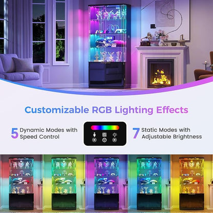 71" Tall RGB Display Cabinet - Image 4