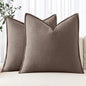 MIULEE Decorative Linen Pillow Covers 18x18 Inch Malt Ball | Boho Farmhouse​ by MIULEE