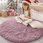 OLANLY Blush Round Rugs for Bedroom by OLANLY