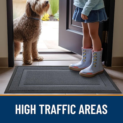 OLANLY Front Door Mat Outside 35x23, All-Season Heavy-Duty Rubber Doormat | - Image 6