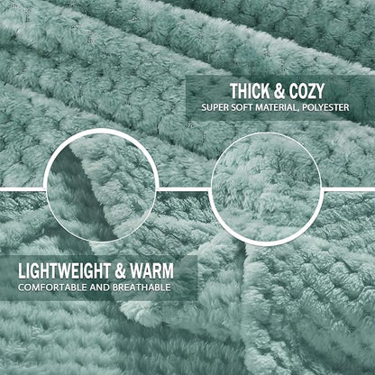 Exclusivo Mezcla Large Waffle Fleece Throw Blanket - Image 6