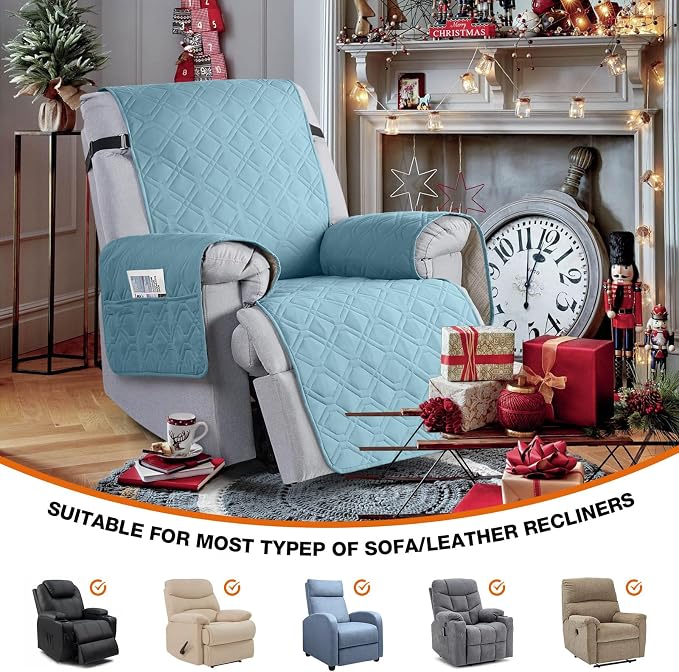 VANSOFY 100% Waterproof Recliner Chair Covers, Recliner Cover Non-Slip Dog - Image 8