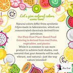 All-Natural Food Coloring Powder set. Colors: Red, Yellow, Blue, Green. Dye-Free/Plant-Based/Non-Carmine/Non annatto/FLAVORLESS by PIXIE DUST (Medium .17 oz Each Color .68 oz/20 gr Total)