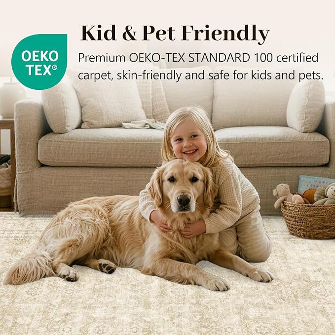 6x9 Ft Large Area Rugs for Living Room, Soft Non-Slip Machine Washable Rug - Image 6