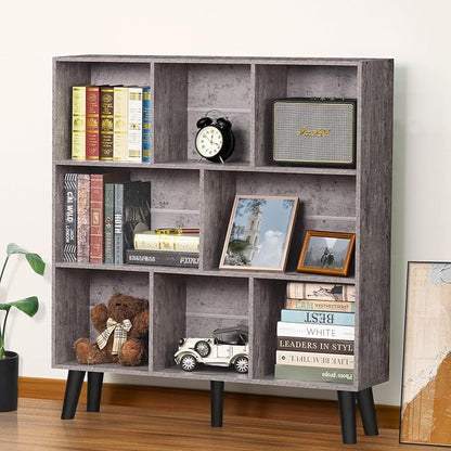 LEYAOYAO 8 Cube Bookshelf, Farmhouse Bookcase - Image 3