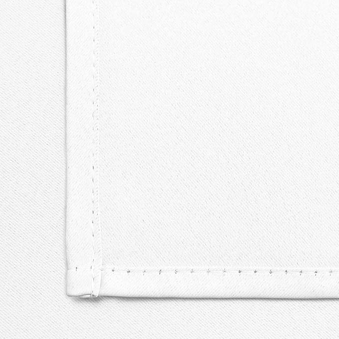 Yakamok Room Darkening Curtains 62x84 inch Length Pure White-Living Room | 2 - Image 6