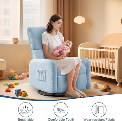 Korser 360° Rocking Chair, Nursery Rocker Chair - Image 5