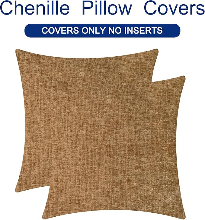 CaliTime Decorative Couch Throw Pillow Covers 18 X 18 Inches Apricot Brown | - Image 6