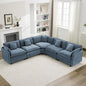 113'' V Shaped Cloud Sectional Sofa, Oversized Deep Seat Couches by WUTUTUEE