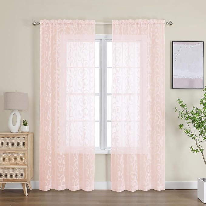 Furman Sheer Curtains 84 inches Long by OWENIE