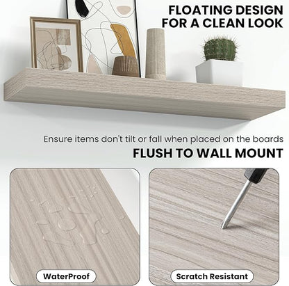 Fun Memories 67 Inch Fireplace Mantel Shelf, Deep Floating Shelves - Image 4