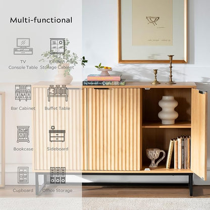 EYYTHUNG Fluted Storage Cabinet - Image 7