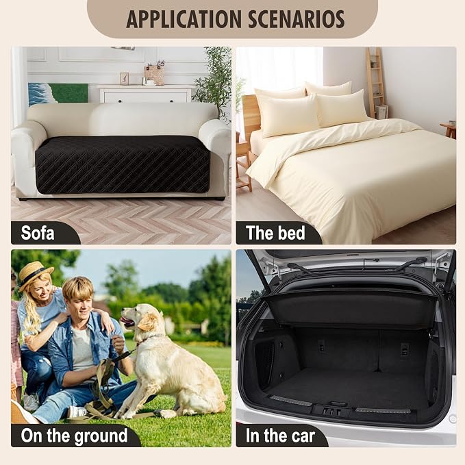Genina Waterproof Couch Cover, Washable Anti-Slip 67 inch Sofa Covers - Image 6