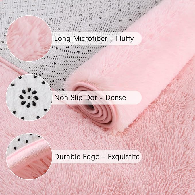 Chicrug Soft Runner Rugs for Bedroom Living Room Plush Fluffy Rug 2x8 | Shag - Image 7