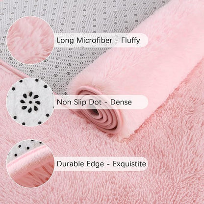 Chicrug Soft Runner Rug for Bedroom Living Room Plush Fluffy Rugs 2x6 | Shag - Image 6
