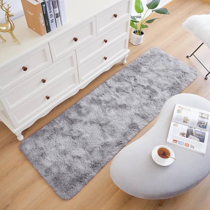 Chicrug Soft Runner Rug for Bedroom Living Room Plush Fluffy Rugs 2x6 | Shag - Image 6
