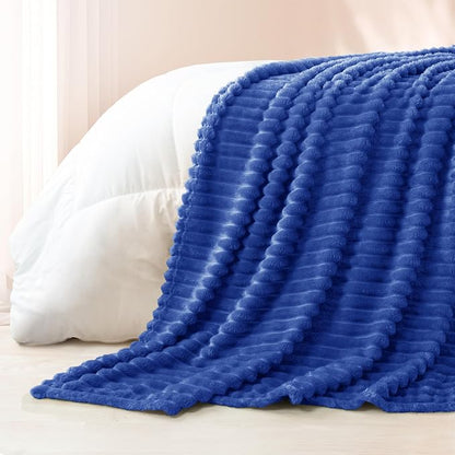 Exclusivo Mezcla Striped Twin Size Fleece Blanket - Image 6