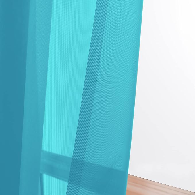 Sheer Curtain 90 Inches Long 2 Panels Set - Image 3