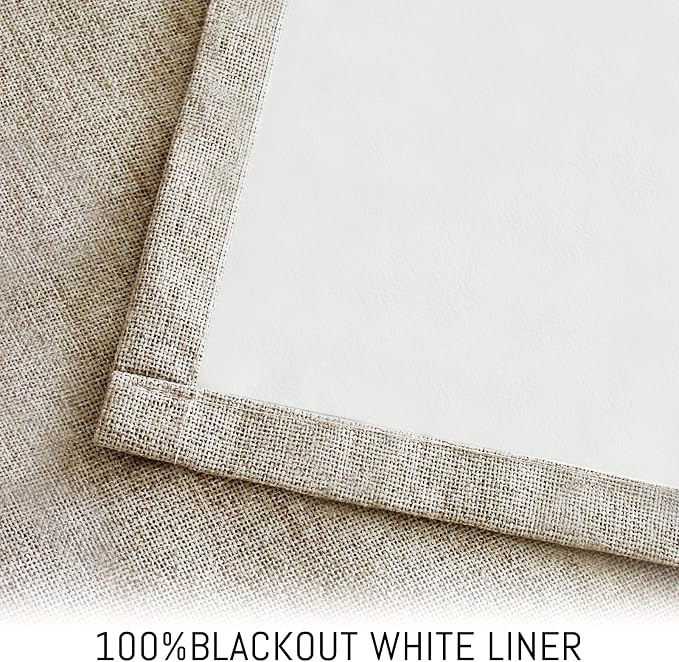 Yakamok Natural Linen Textured Curtains 63 Inches Long - Image 3
