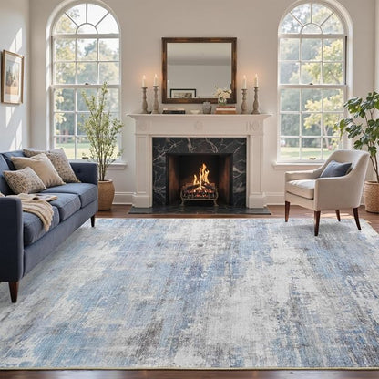 4x6 Ft Area Rugs for Living Room, Soft Non-Slip Washable Rugs Modern Abstract - Image 3