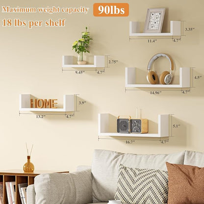 SRIWATANA Floating Shelves for Wall, Wall Shelves for Bathroom, Living Room - Image 6