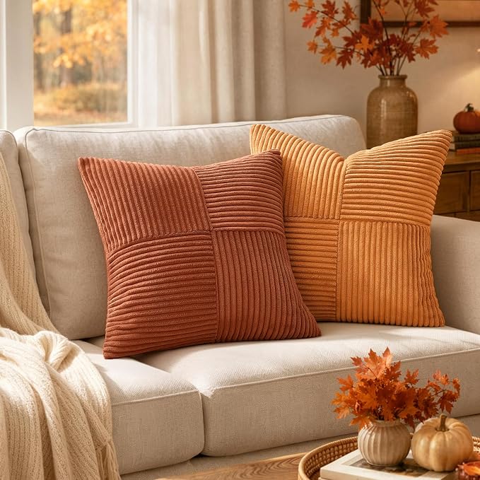 MIULEE Fall Burnt Orange Decorative Throw Pillow Covers - Image 4