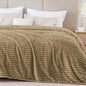 BEDELITE 3D Ribbed Jacquard Brown Blankets Queen Size by BEDELITE