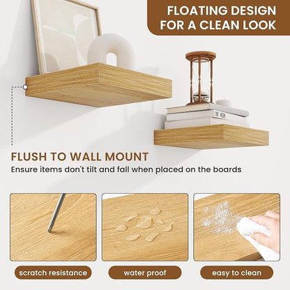 fuqing Floating Shelves for Wall, Wall Mounted Wood Floating Shelf - Image 5