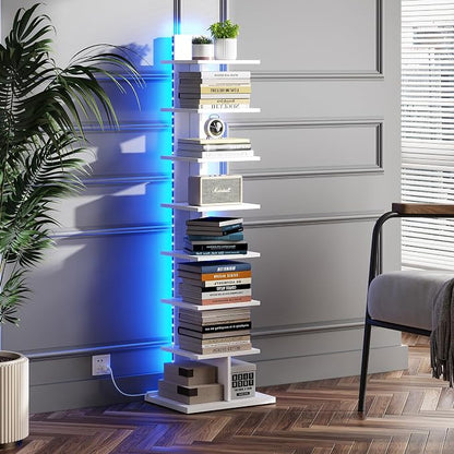 TUTOTAK Narrow Bookshelf, 8-Tier Bookcase - Image 7