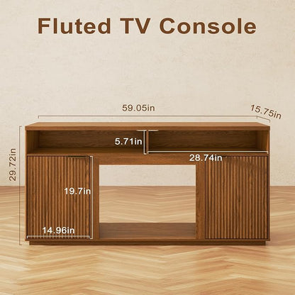 2-Piece Fluted Living Room Set Includes 31.5" Fluted Lift Top Coffee Table - Image 3