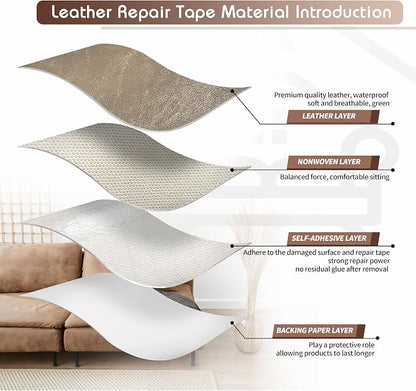 KING MOUNTAIN Leather Repair Patch, 16 x 60 Inches self Adhesive Leather Repair - Image 3