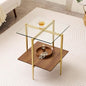 LumFurn Glass End Table, Mid-Century Modern Design Sofa Table, by LumFurn