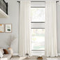 Cream Linen Curtains 192 Inches Long 2 Panels Set by Nanspring
