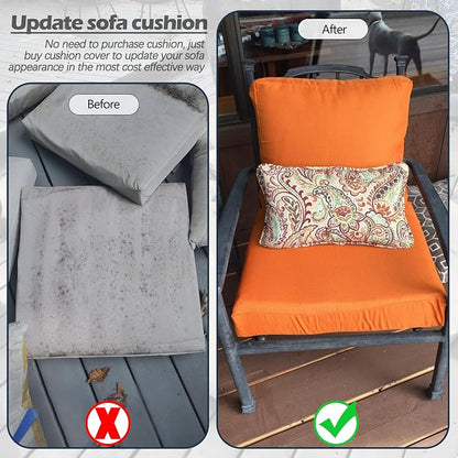 Sqodok Outdoor Cushion Covers 24x24 inch, Wicker Chair - Image 8